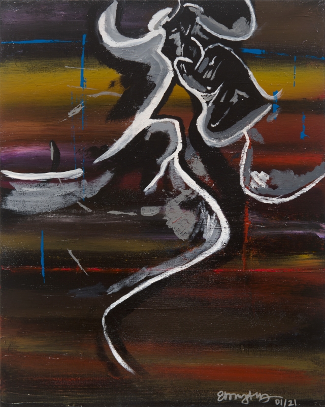 With One Sultry Kiss by artist Ebony Dailey